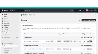 Shopify Hreflang Manager App to improve international ecommerce SEO on Mobile