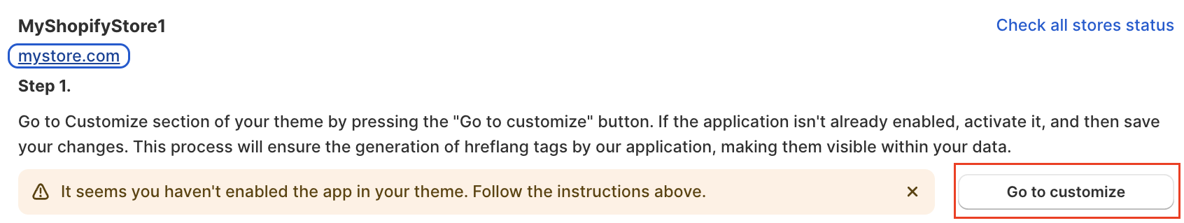 Hreflang Manager App from Shopify Adding the app code Go to customize