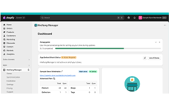 Hreflang Manager App from Shopify App Store for multiple shopify stores Dashboard page mobile